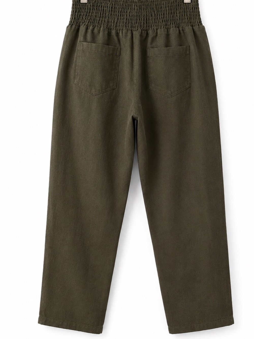 Emma Everyday Transitional Smocked Linen Pant M - Picture 2 of 7